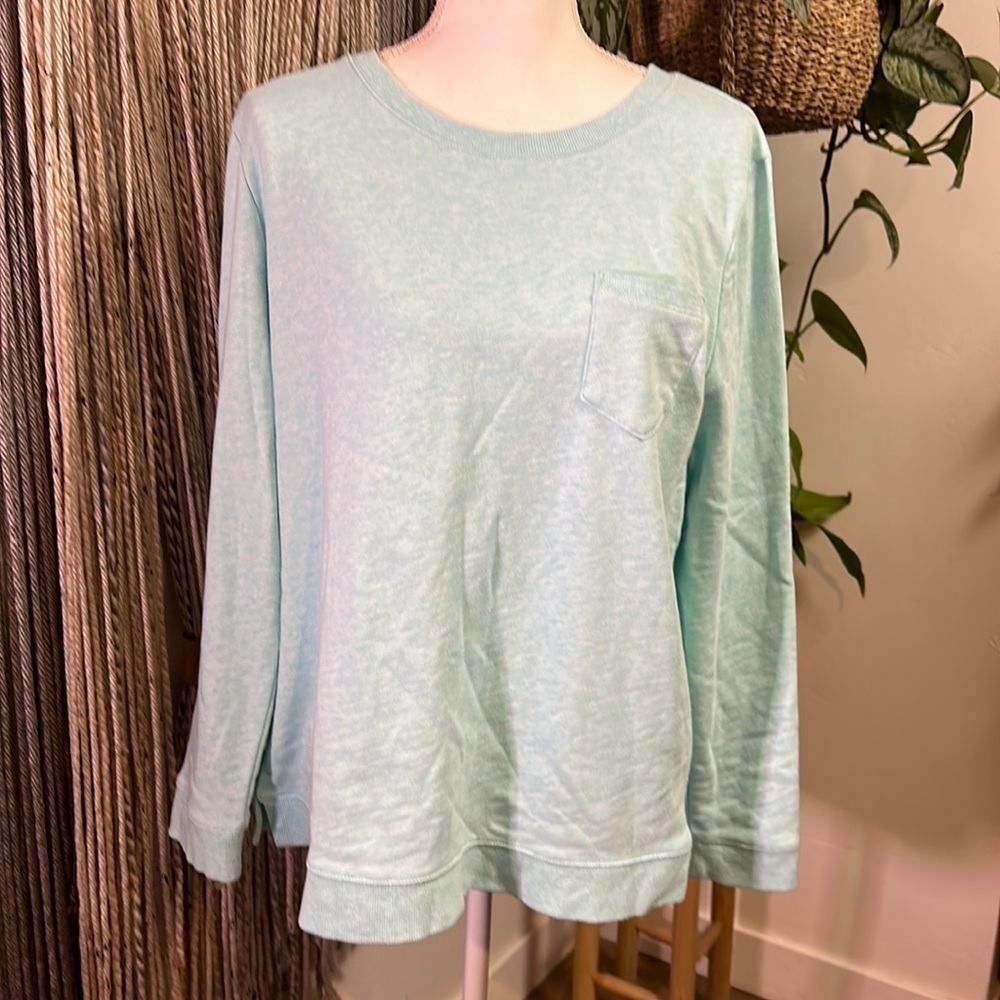Talbots Crewneck Sweatshirt Aqua / Turquoise
